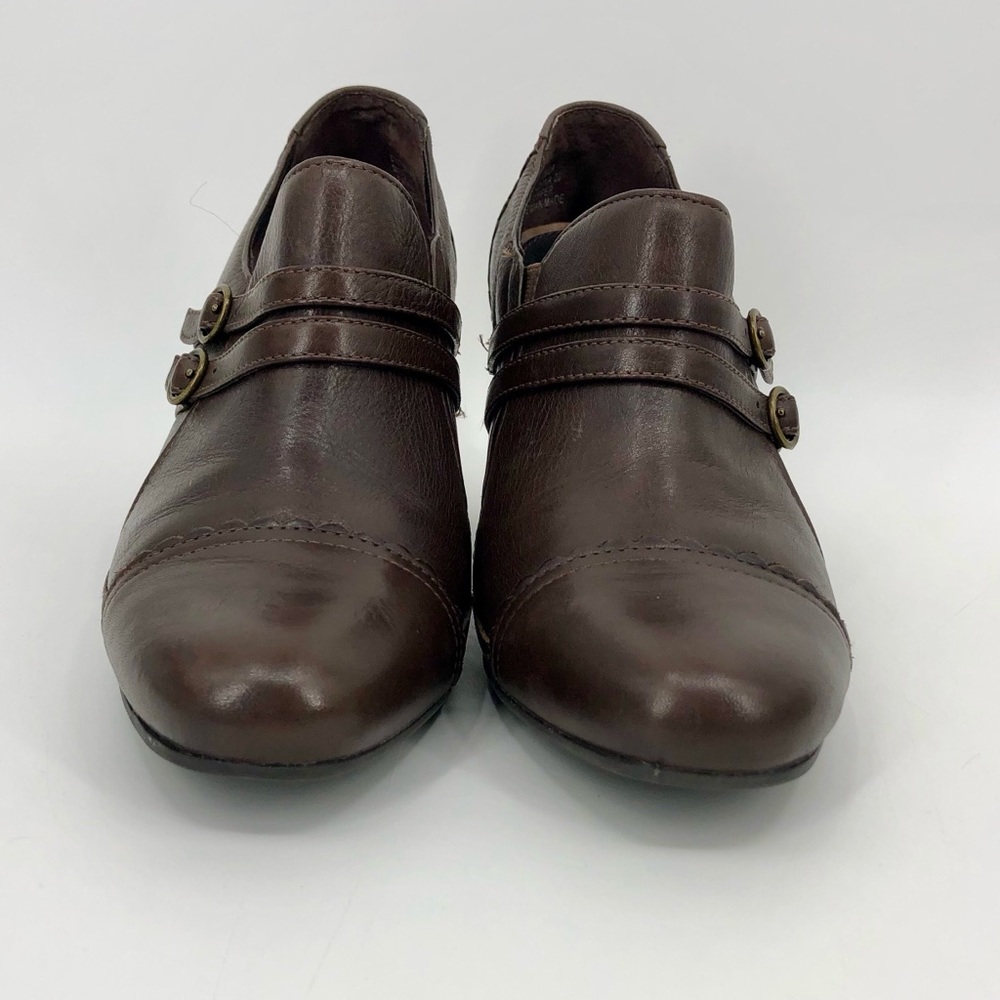 Clarks Brown Leather Heels - Picture 7 of 16